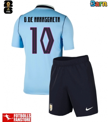Uruguay Giorgian de Arrascaeta #10 Hemmatröja Barn VM 2026 Kortärmad (+ Korta byxor)